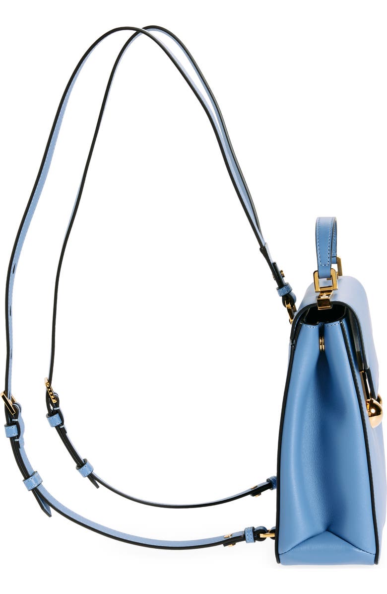 Marni Trunkaroo Leather Backpack, Alternate, color, Sky/ Blue
