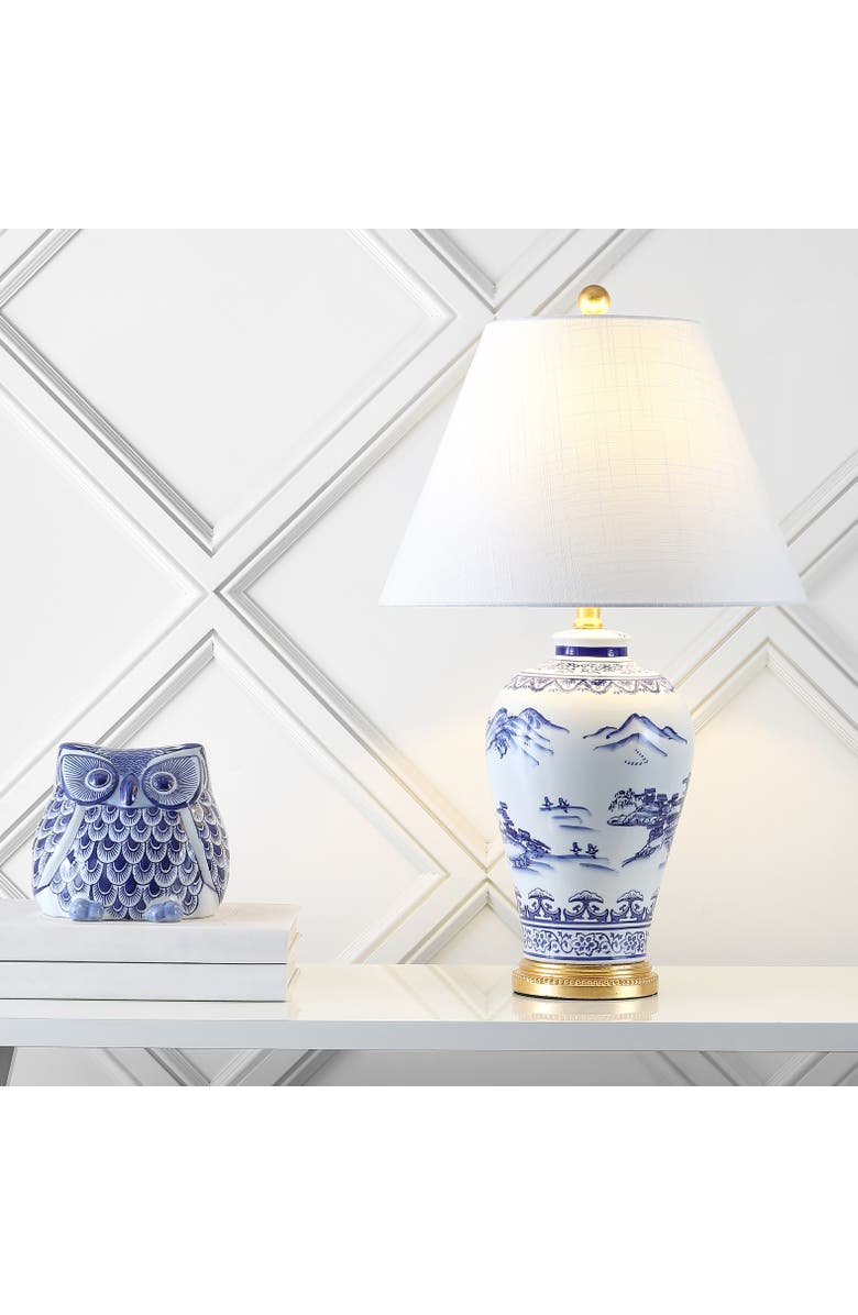 JONATHAN Y Zhou Ceramic/Iron Traditional Cottage LED Table Lamp, Main, color,