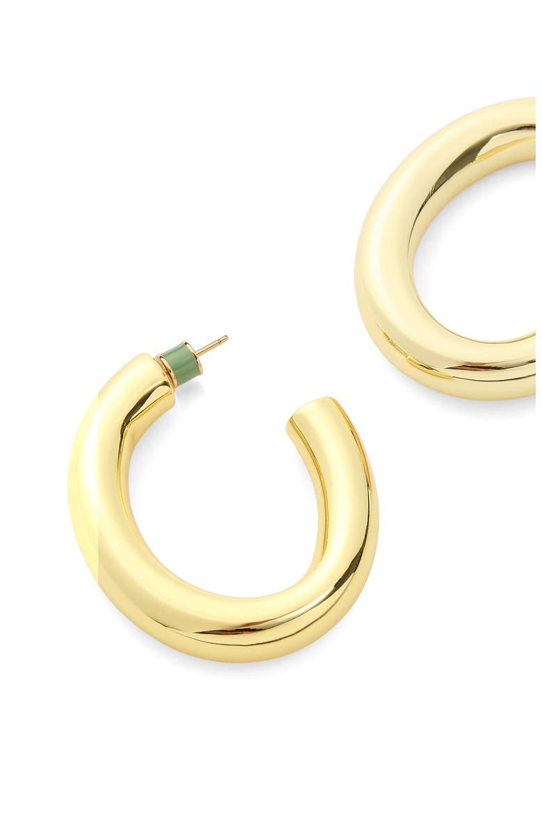1.5" Perfect Oval Hoops, Alternate, color, Gold