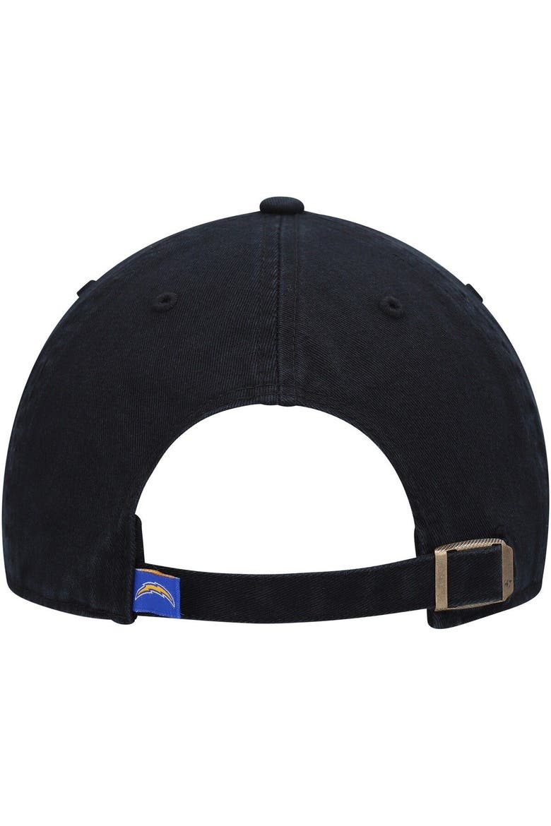 Men's '47 Black Los Angeles Chargers Clean Up Alternate Adjustable Hat, Alternate, color, Black