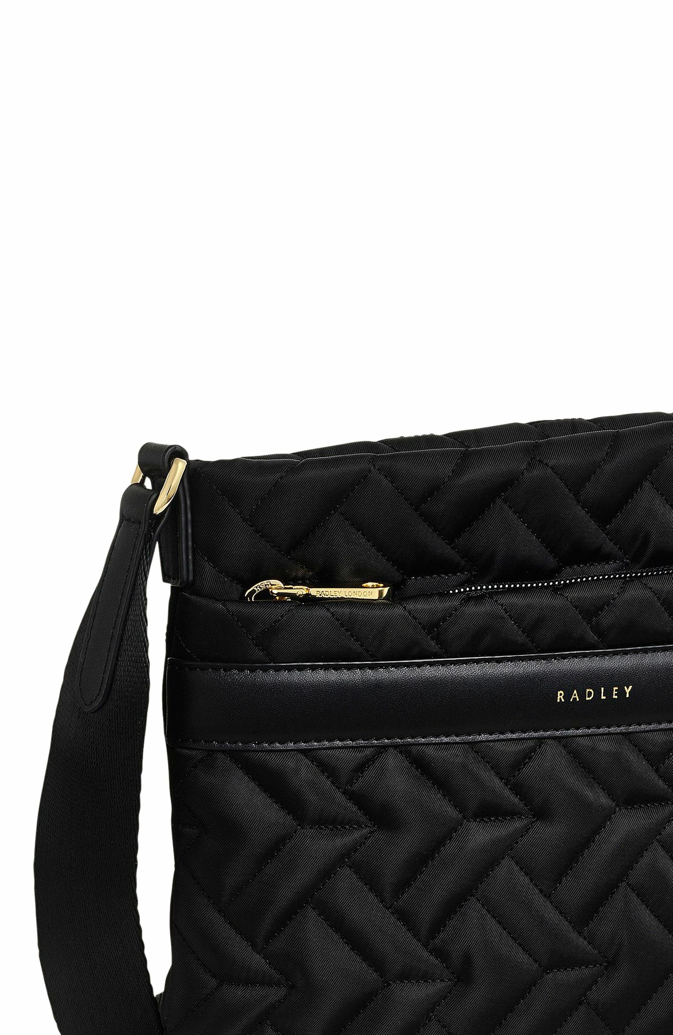 Radley Holland Park - Quilt Small Ziptop Crossbody Bag, Alternate, color, Black