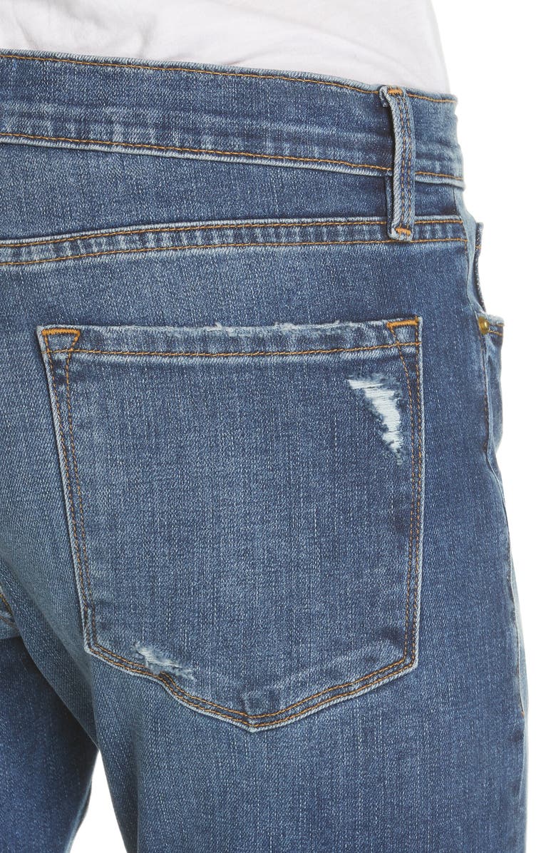 FRAME Le Garcon Ankle Boyfriend Jeans, Alternate, color, Azure