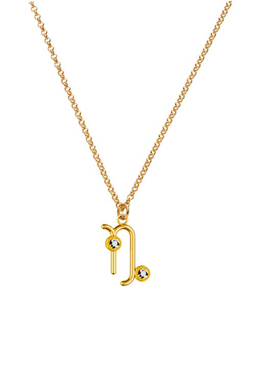 Oak & Luna Give Me A Sign Zodiac Name Necklace In Gold