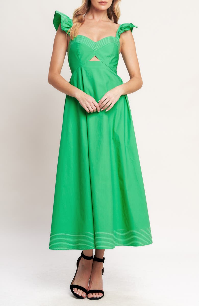 FLYING TOMATO Sweetheart Midi Dress, Alternate, color, 