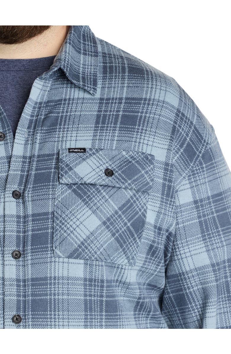 O'Neill Big & Tall Sutton Plaid Sport Shirt, Alternate, color, Citadel