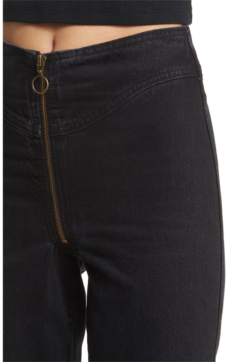 The Zip Up High Waist Ankle Straight Leg Jeans, Alternate, color, LUNAR