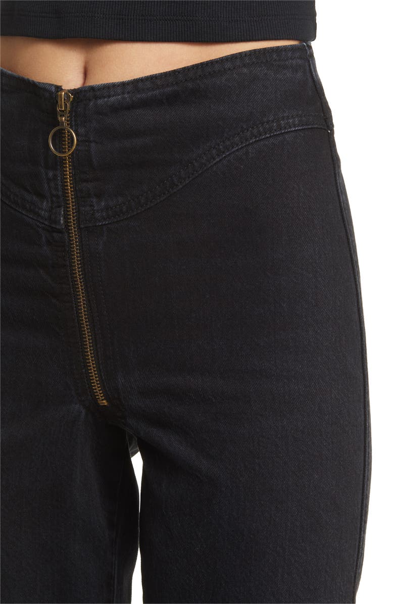FRAME The Zip Up High Waist Ankle Straight Leg Jeans, Alternate, color, 
