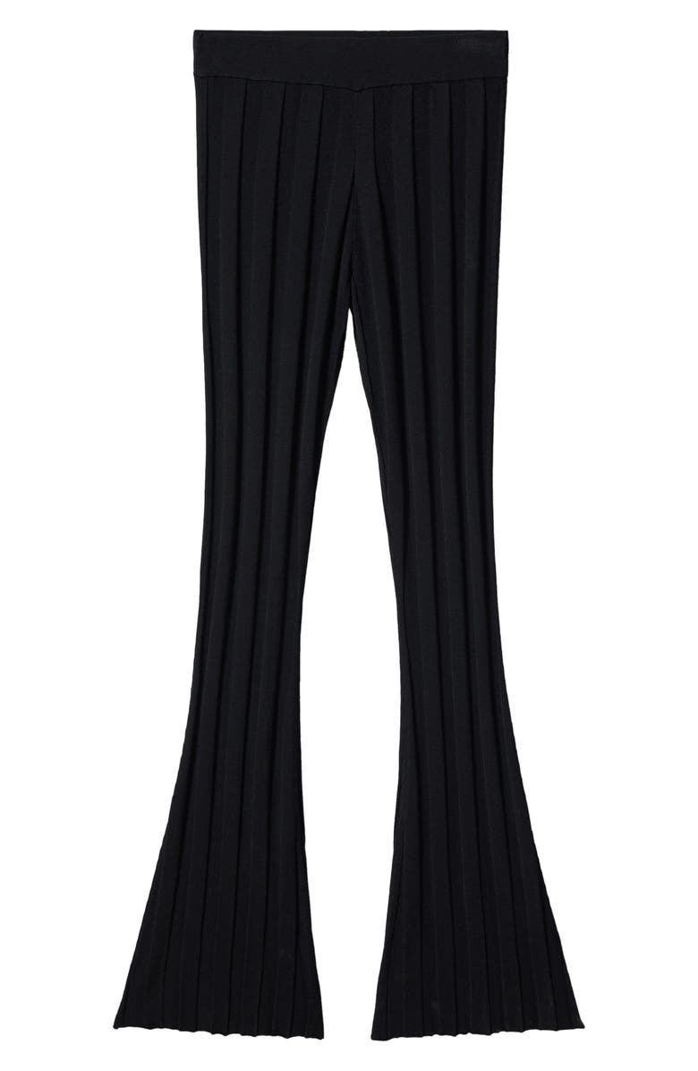 MANGO Wide Rib Knit Flare Leg Pants, Alternate, color, 