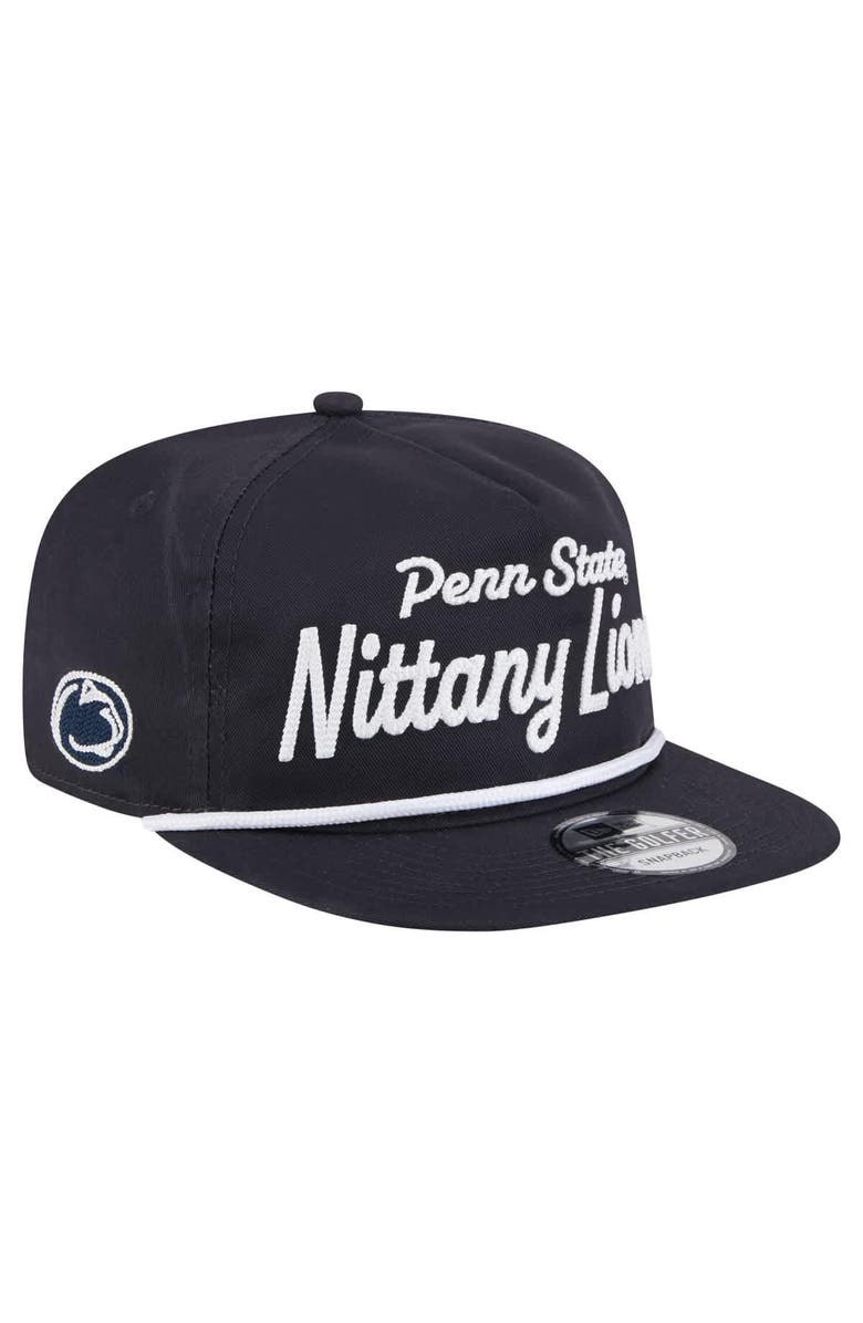 New Era Men's New Era Navy Penn State Nittany Lions Adventure Team Text Golfer Snapback Hat, Main, color, 