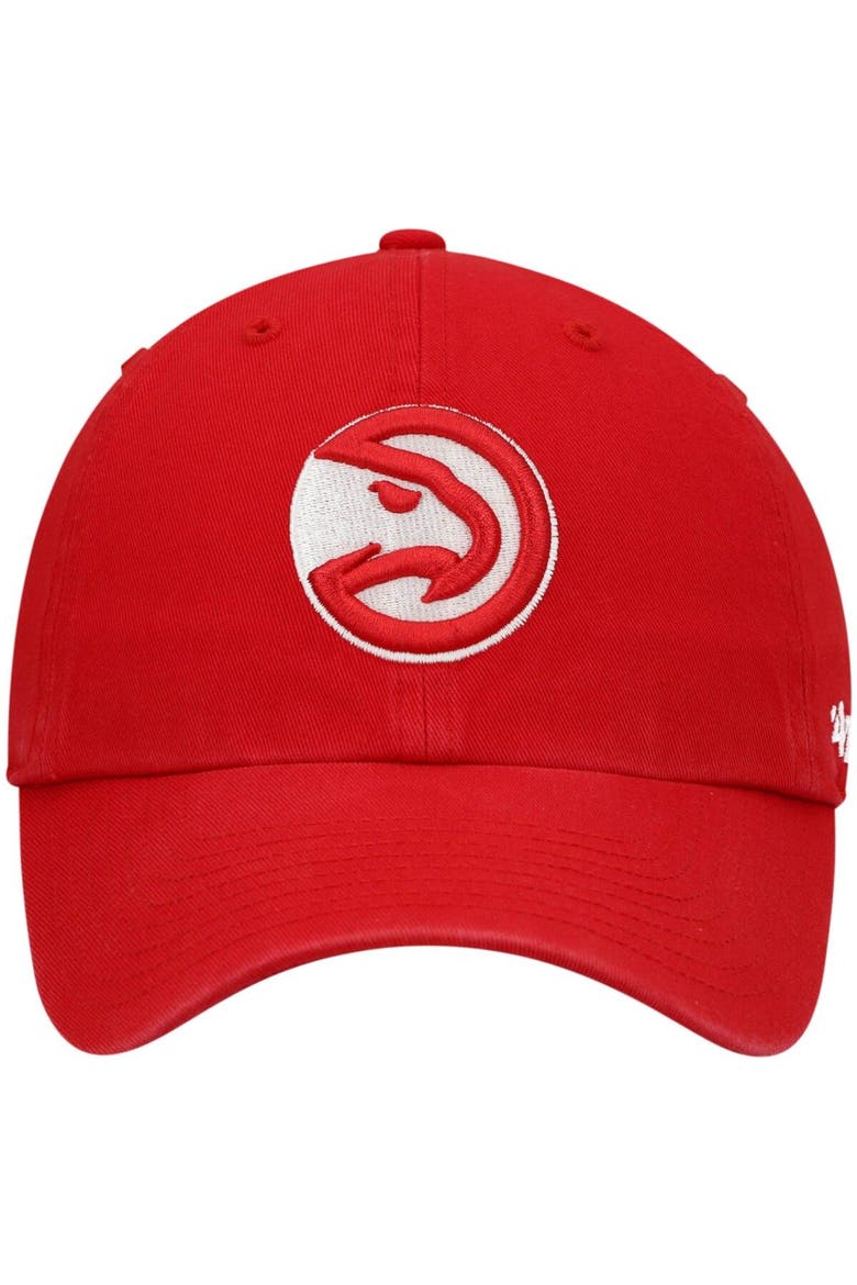 Men's '47 Red Atlanta Hawks Team Clean Up Adjustable Hat, Alternate, color, RED