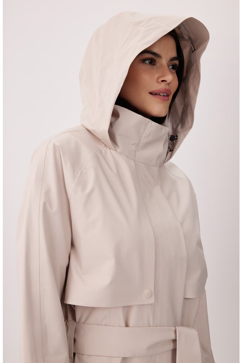 Aliz Water Repellent Short Trench Coat, Alternate, color, ABALONE