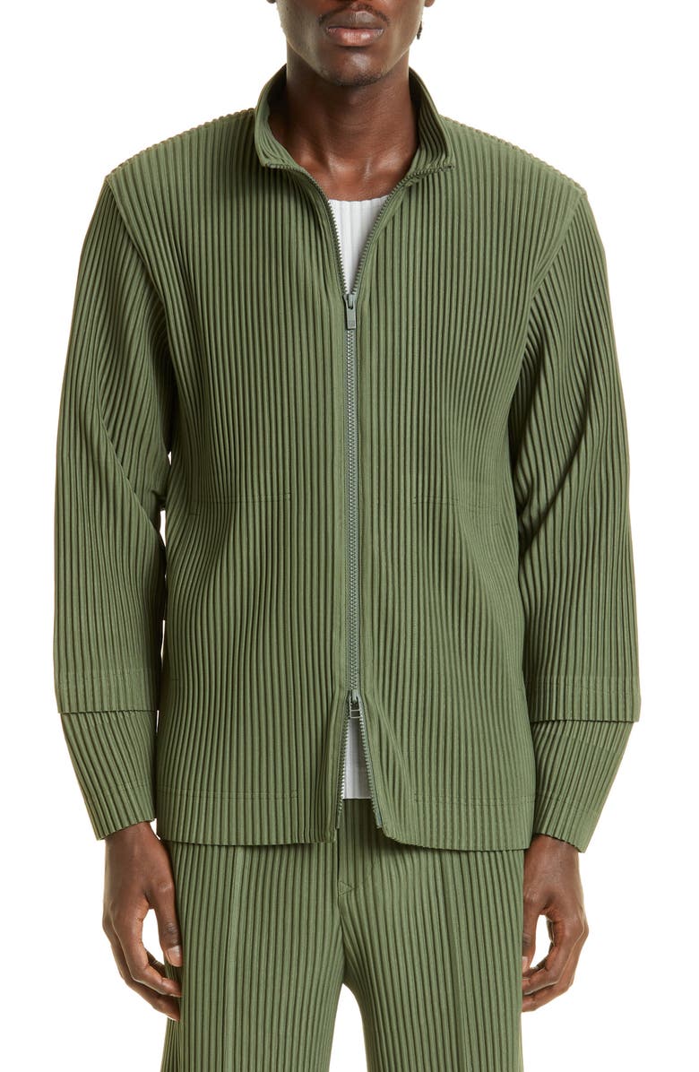 Homme Plissé Issey Miyake Cargo Pleated Bomber Jacket, Main, color, 