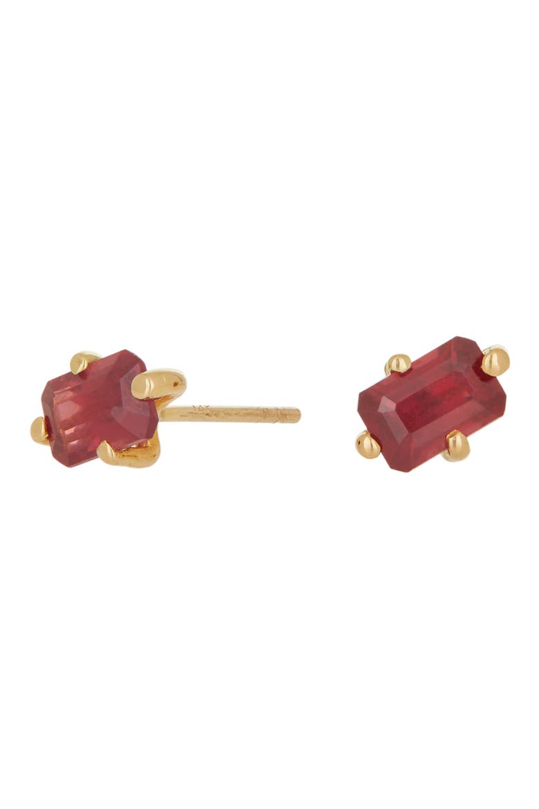 Guinevere Ruby Stud Earrings, Alternate, color, RUBY