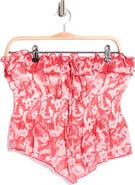 Madden Girl Floral Smocked Convertible Strapless Crop Top