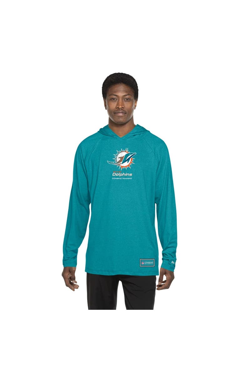 New Era Men's New Era Aqua Miami Dolphins Functional Fandom Hoodie, Alternate, color, Aqua