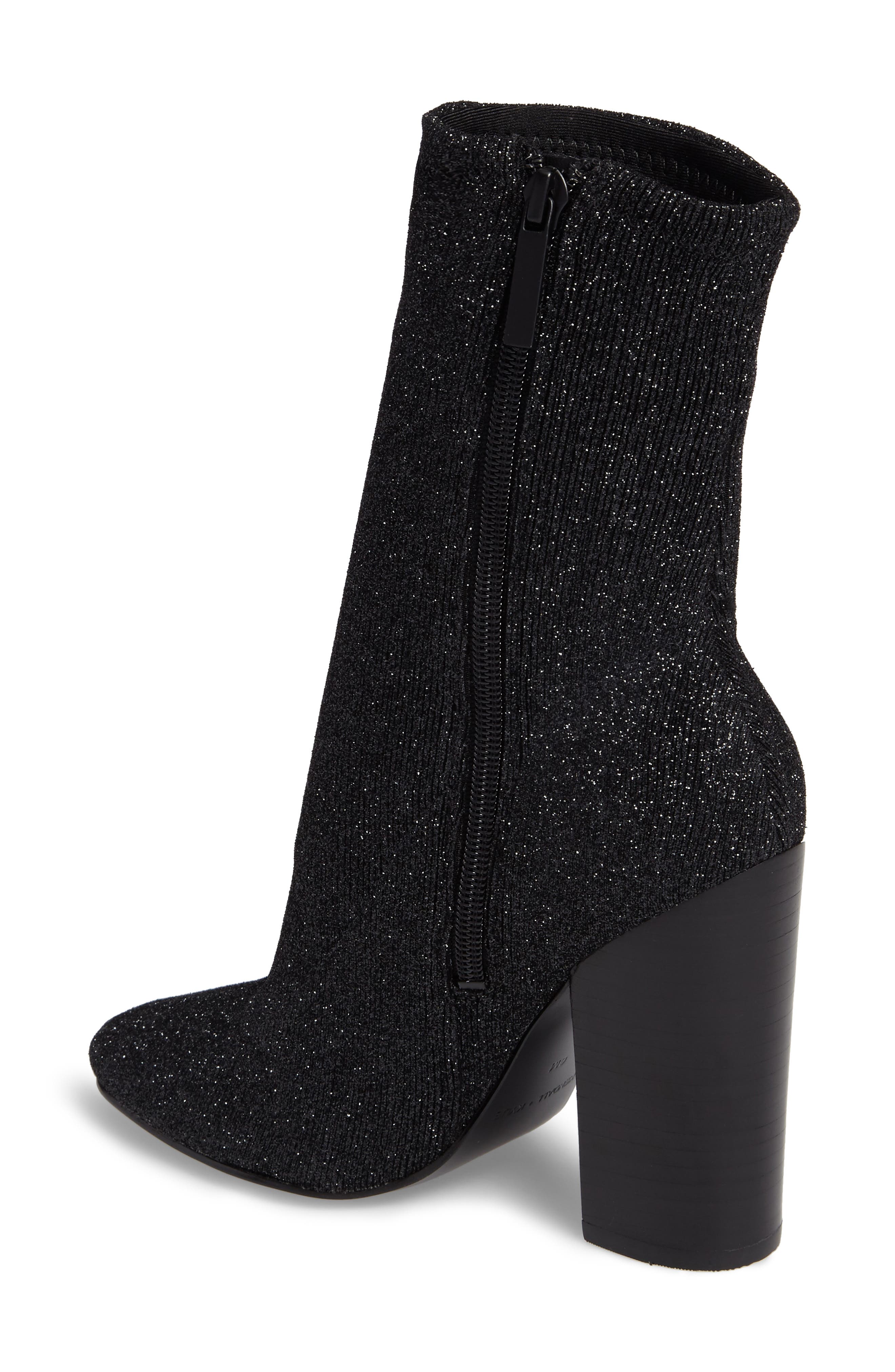 KENDALL + KYLIE Hailey Glitter Sock Bootie, Alternate, color, 