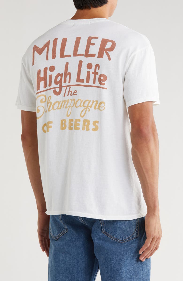 Junk Food Miller High Life Graphic T-Shirt, Alternate, color, White