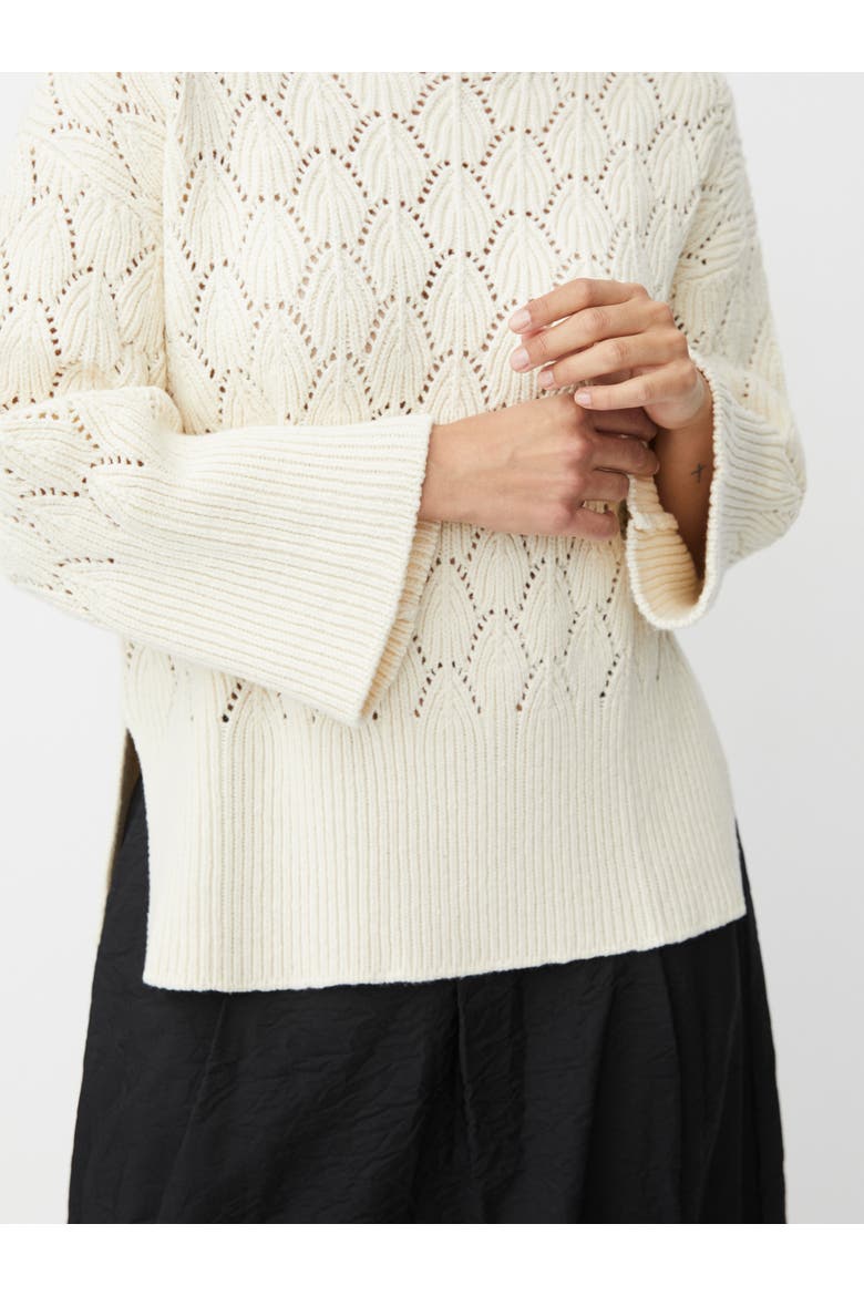 MaFabianov Openwork Sweater, Alternate, color, Whitecap