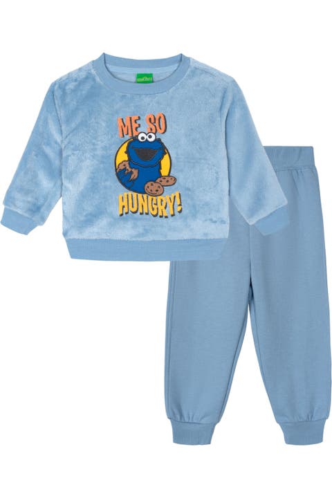 Cookie Monster 2-Piece Fleece Sweatshirt and Joggers Set