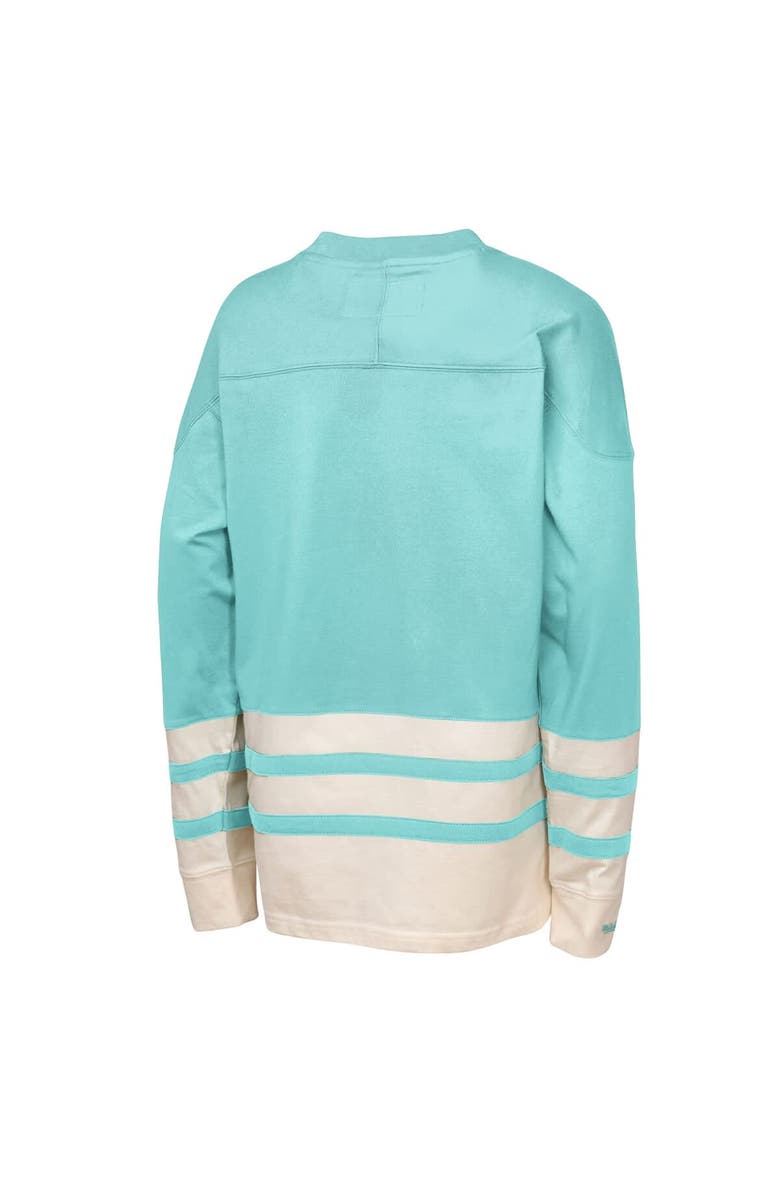 Mitchell & Ness Youth Mitchell & Ness Light Blue Seattle Kraken Chainstitch Heavyweight Long Sleeve Top, Alternate, color, Light Blue