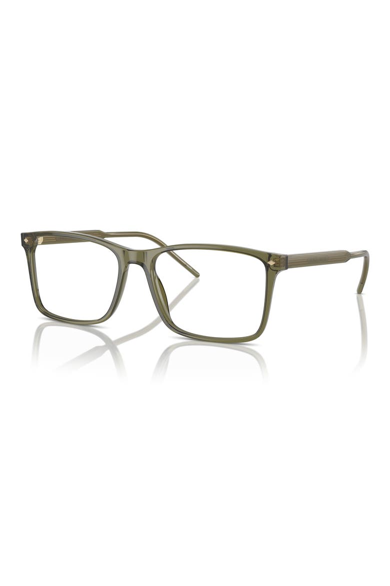 55MM RECTANGLE, Alternate, color, TRANSPARENT GREEN / DEMO LENS