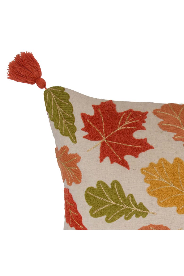 Autumn Leaves Pillow, Alternate, color, Yellow
