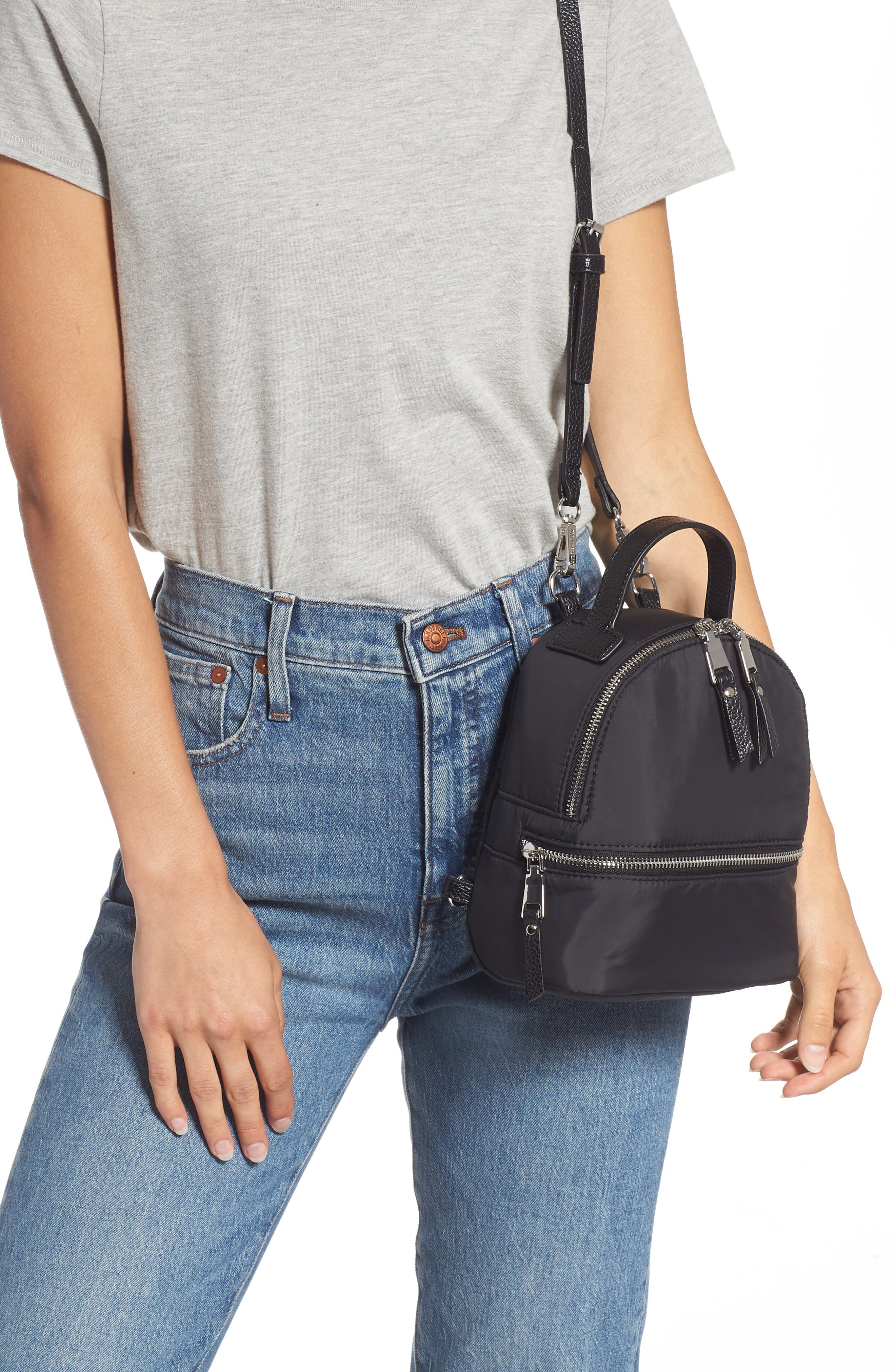 Steve Madden Mini Nylon Puffer Convertible Backpack, Alternate, color, 