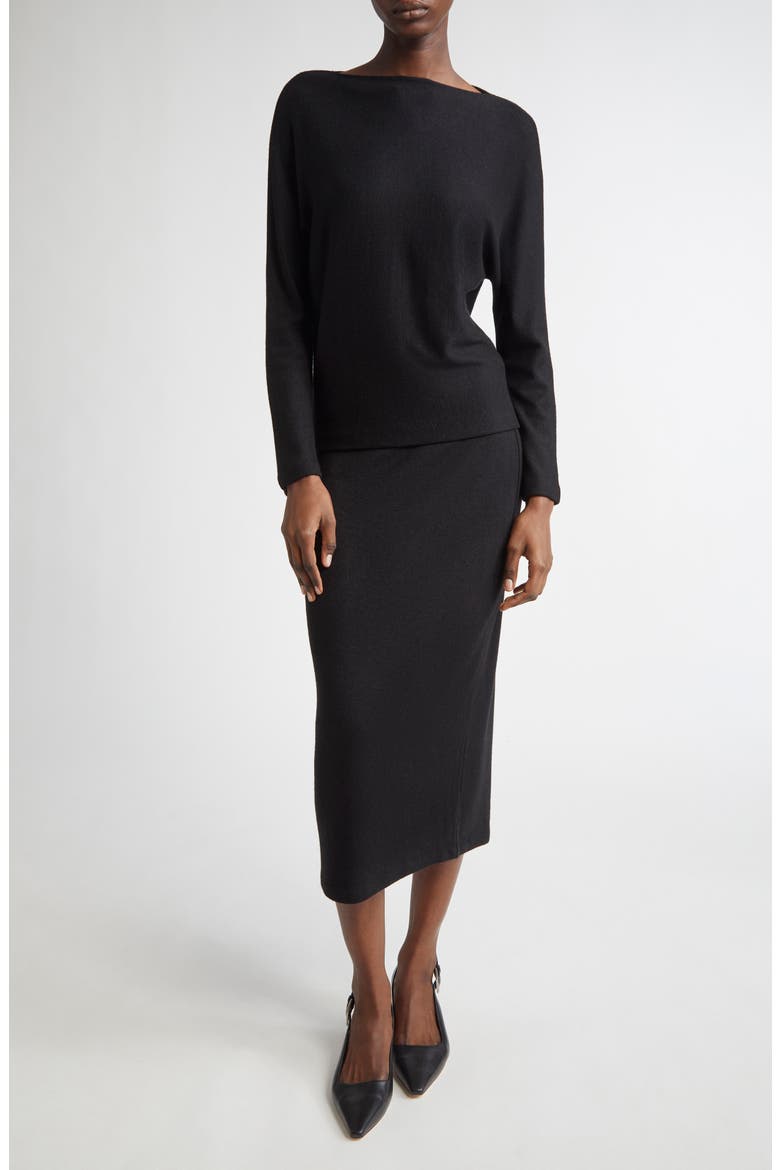 Dolman Sleeve Sweater, Alternate, color, BLACK