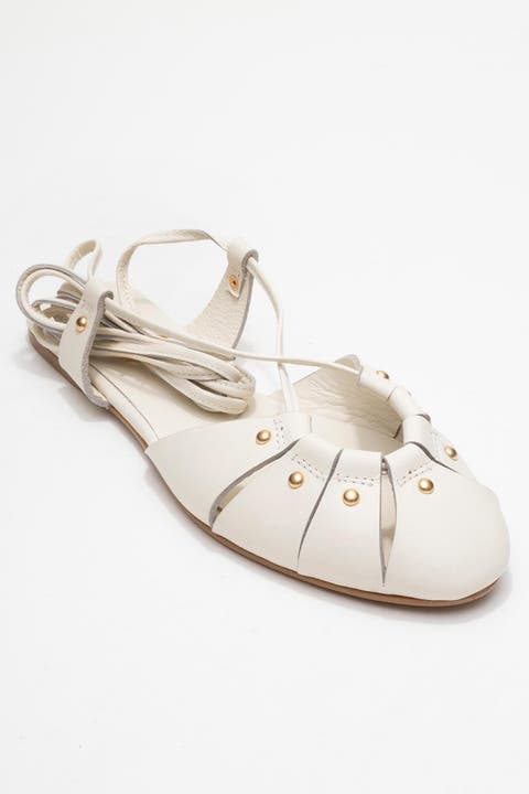 Daria Leather Ankle Lace-Up Sandal