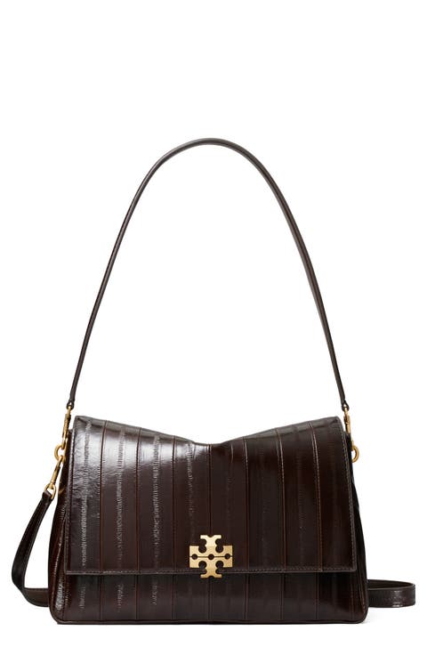 Charlie Eel Embossed Leather Shoulder Bag