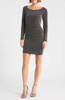 Off the Shoulder Metallic Minidress