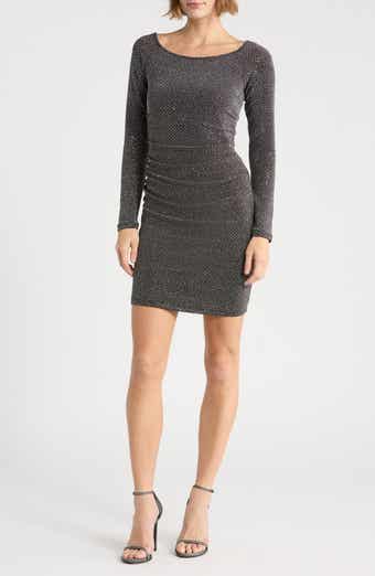 Off the Shoulder Metallic Minidress