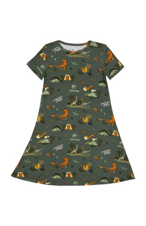 Kids' Jurassic Park Safari Short Sleeve Dress