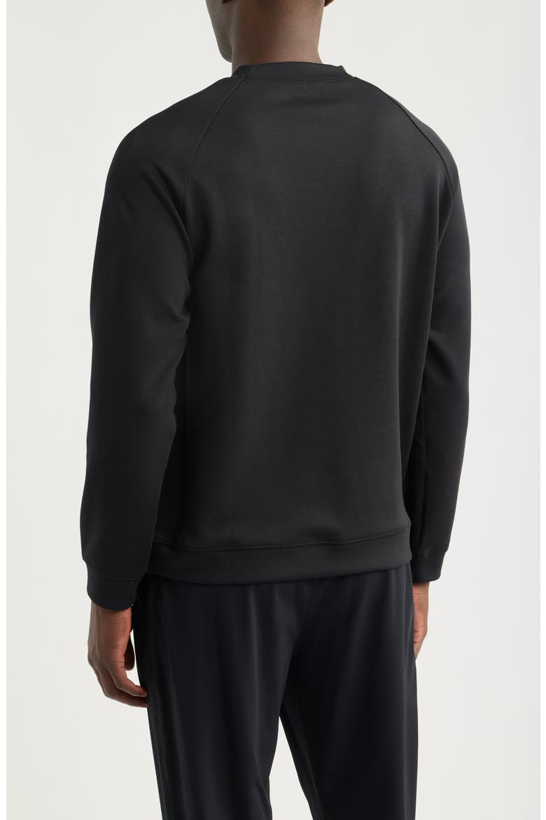 Flex Double Knit Crewneck Sweatshirt, Alternate, color, BLACK
