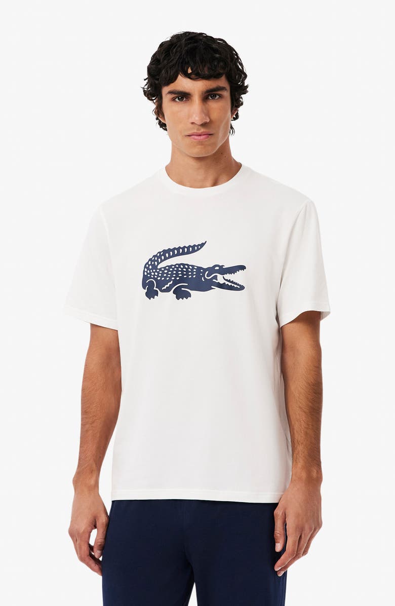 Lacoste Cotton Pajamas, Alternate, color, Navy Blue/ White