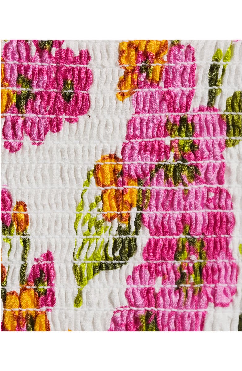 Lands' End Plus Size Cotton Dobby Smocked Dress with Ruffle Straps, Alternate, color, 