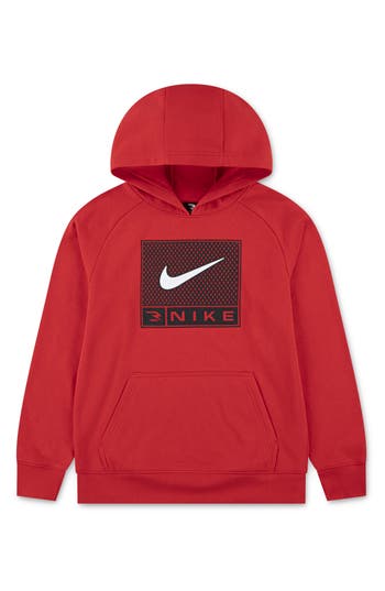 3 Brand Kids' Logo Hoodie In Red