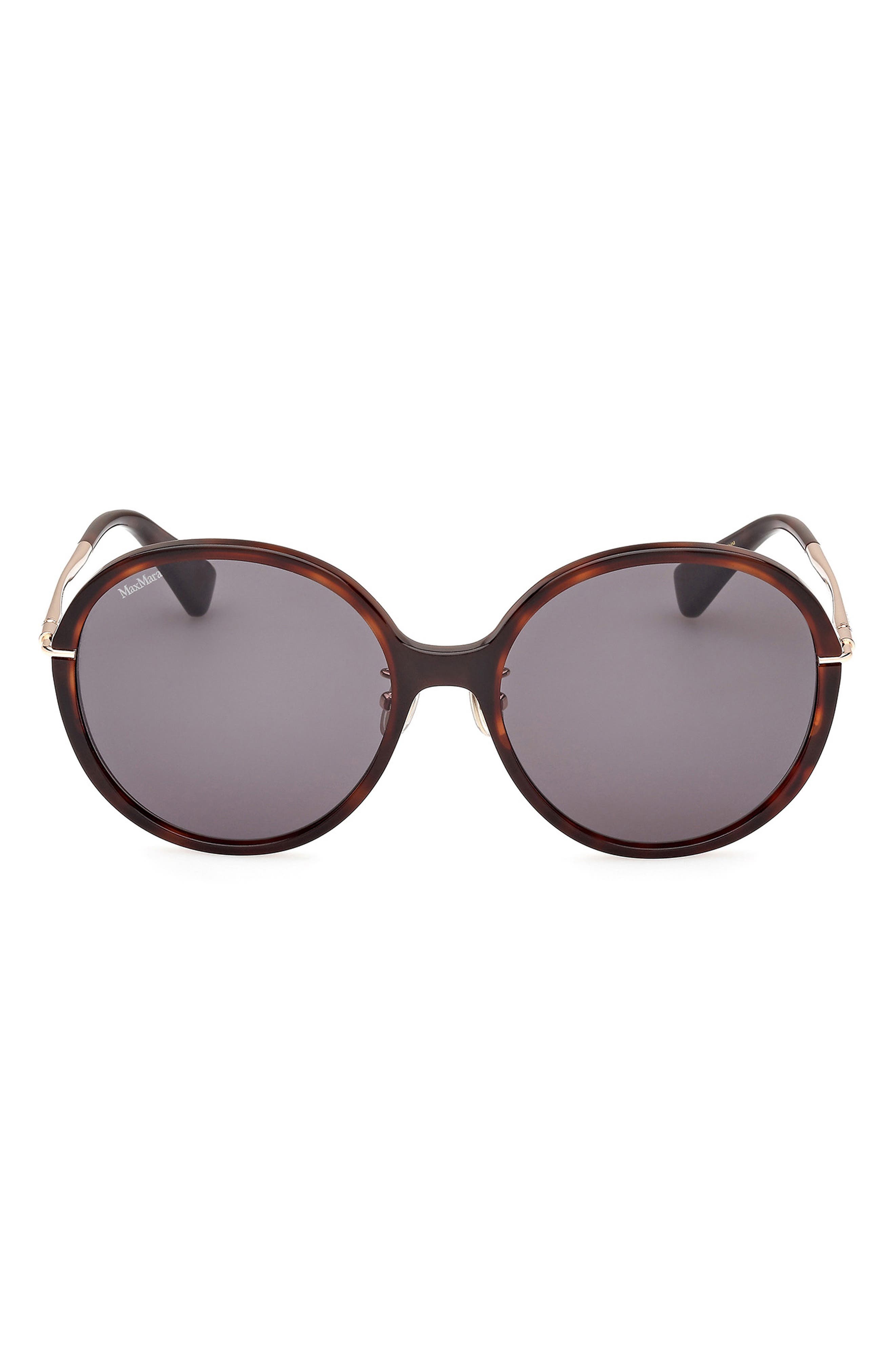 Max Mara 58mm Round Sunglasses