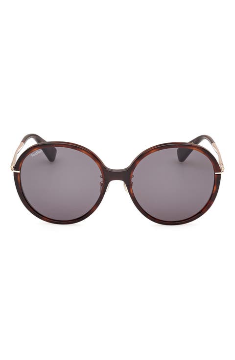 58mm Round Sunglasses