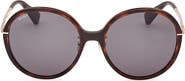 Max Mara 58mm Round Sunglasses