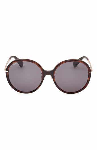 Max Mara 58mm Round Sunglasses