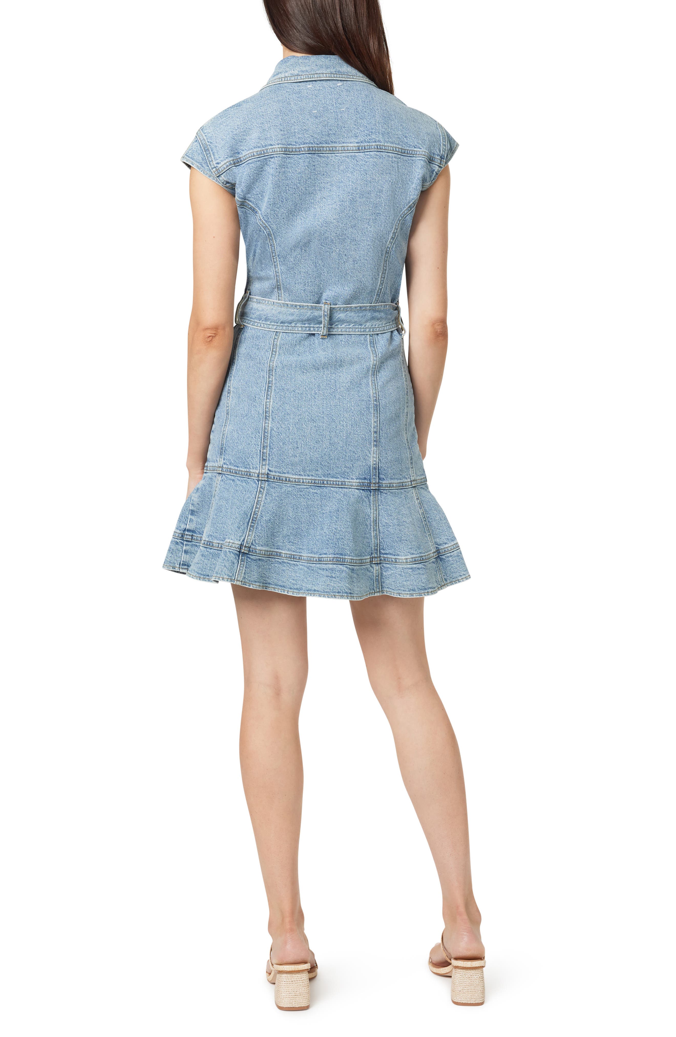 Belted Denim Minidress - image 2