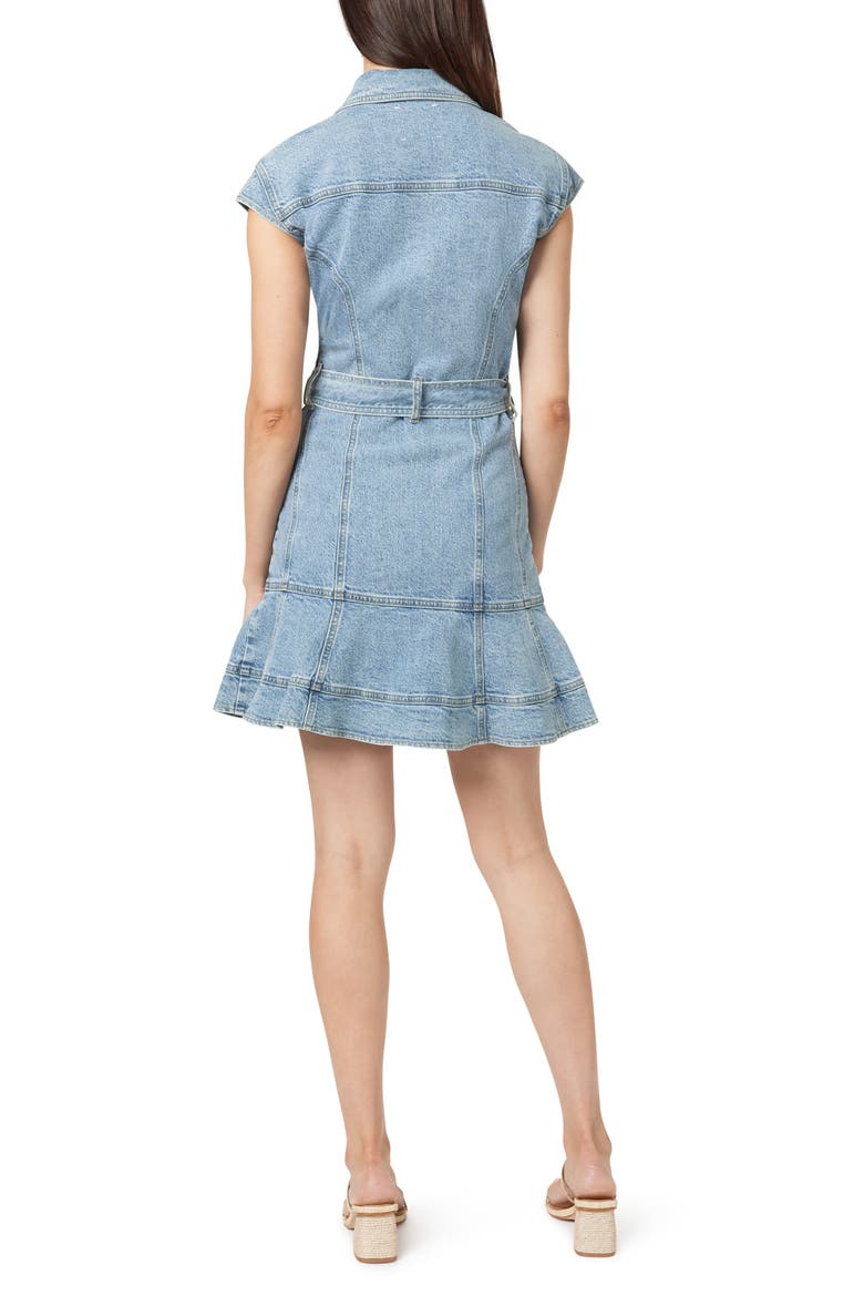 Belted Denim Minidress, Alternate, color, PALOMA