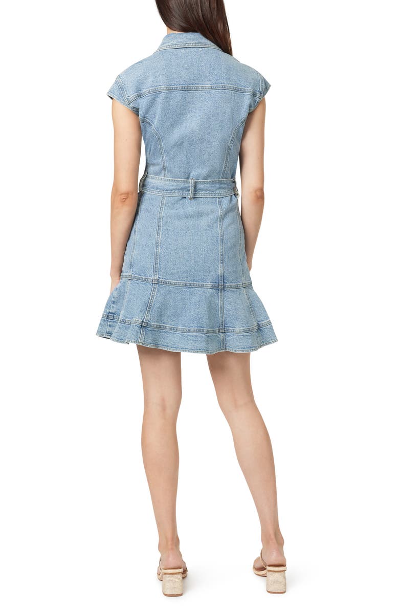 Habitual Belted Denim Minidress, Alternate, color, Paloma