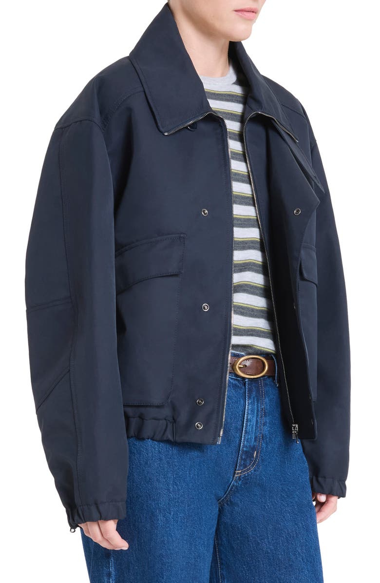 TWP Hunter Stand Collar Cotton Blend Jacket, Alternate, color, Midnight