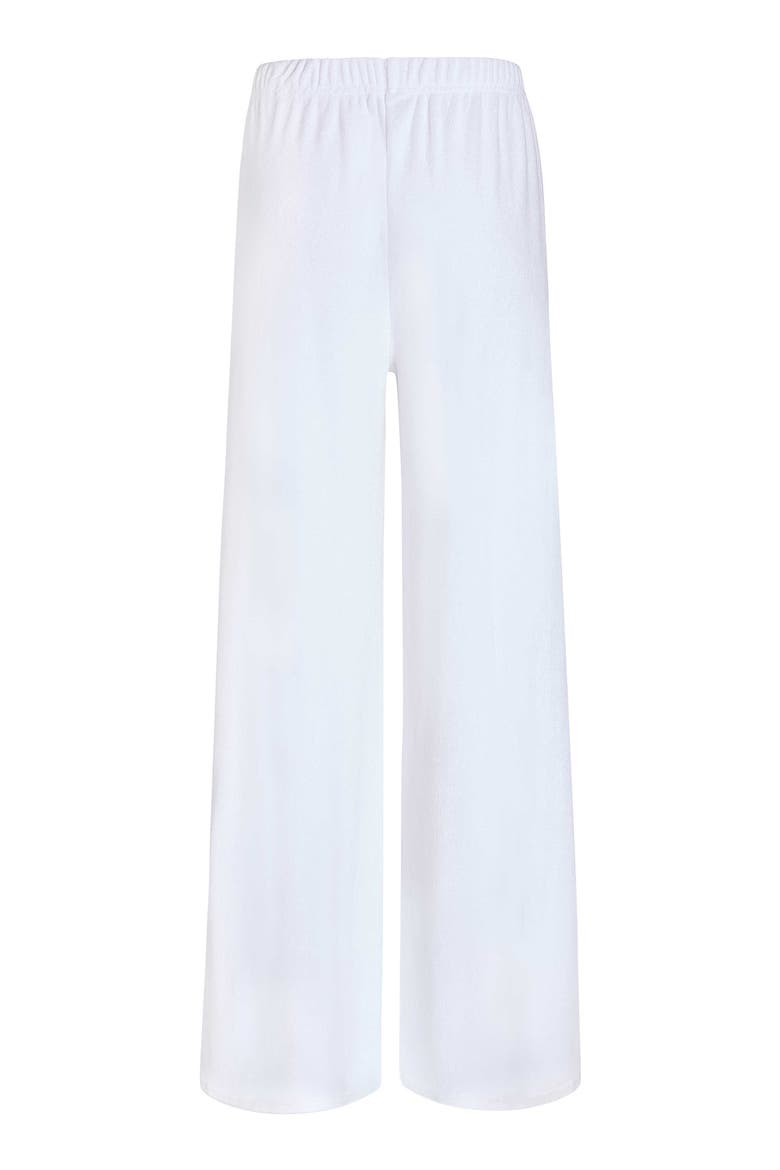 Terry Bride Wide Leg, Alternate, color, White