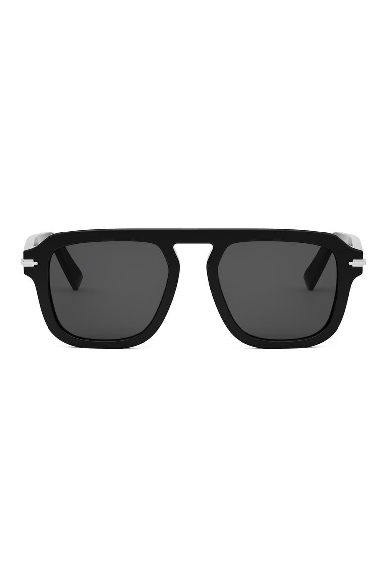 希少US製 Dior ヘンリーネック フェードブラック シングルステッチ 短丈 DiorBlackSuit S15I 52mm Rectangular Sunglasses (Men) | Nordstrom