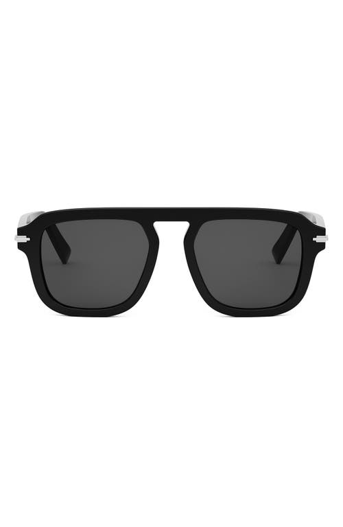Dior Blacksuit S15i 52mm Rectangular Sunglasses In Black