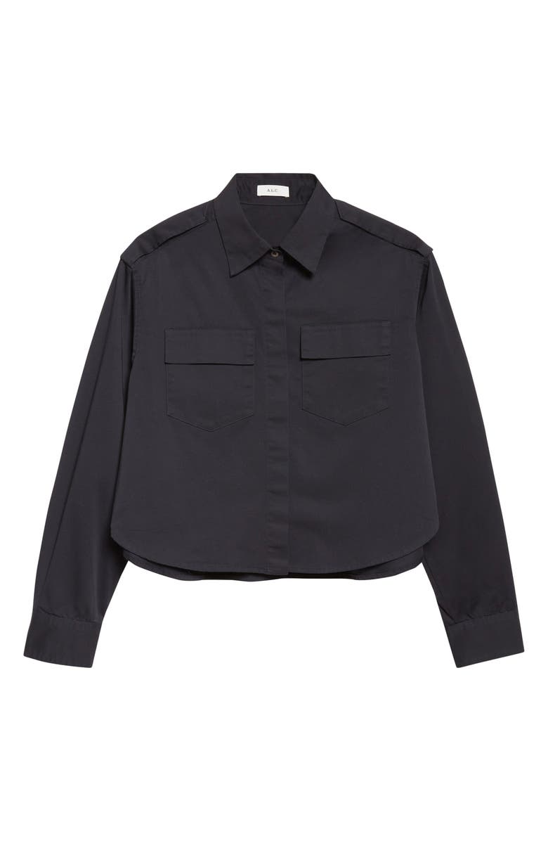 A.L.C. Nico Button-Up Shirt, Alternate, color, Deep Navy