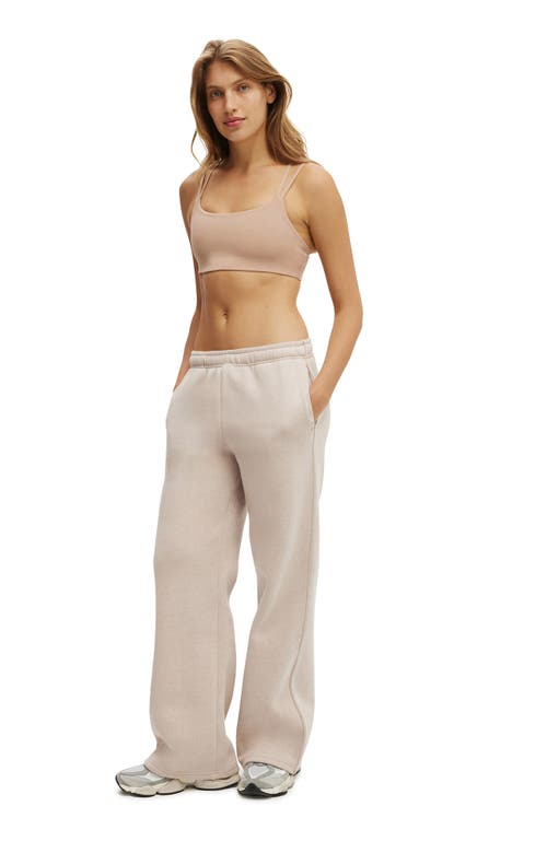 Cotton On Body Active Plush Essential Straight Leg Sweatpant In Brown